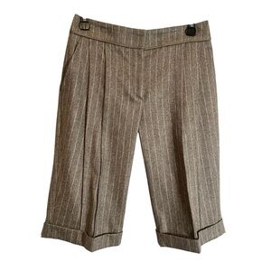 Gunex Wool Pinstripe Bermuda Shorts Size 6